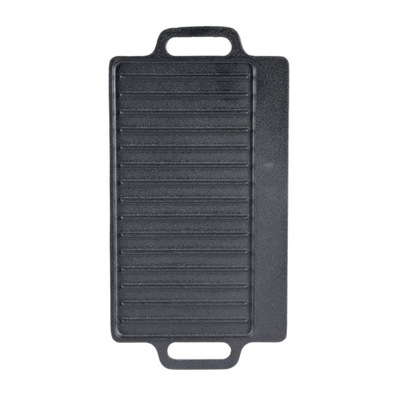 Plaque de gril en fonte double face, 33x20 cm - Comparaison de produits