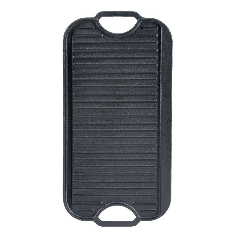 Plaque de gril en fonte double face, 51x26 cm - Comparaison de produits