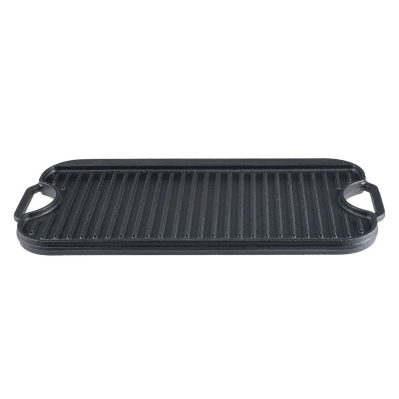 Plaque de gril en fonte double face, 51x26 cm - Comparaison de produits
