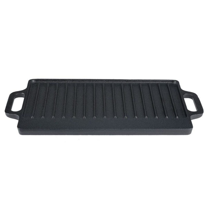 Plaque de gril en fonte double face, 43x23 cm - Comparaison de produits