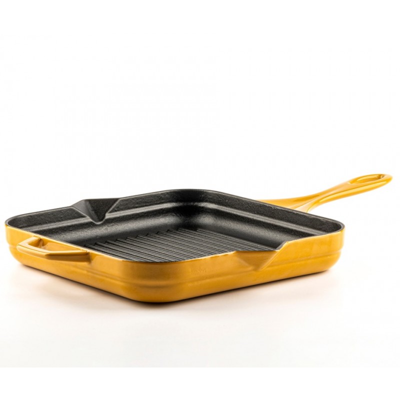 Poêle grill en fonte émaillée Hosse, Dijon, 28х28cm - Poêle grill en fonte
