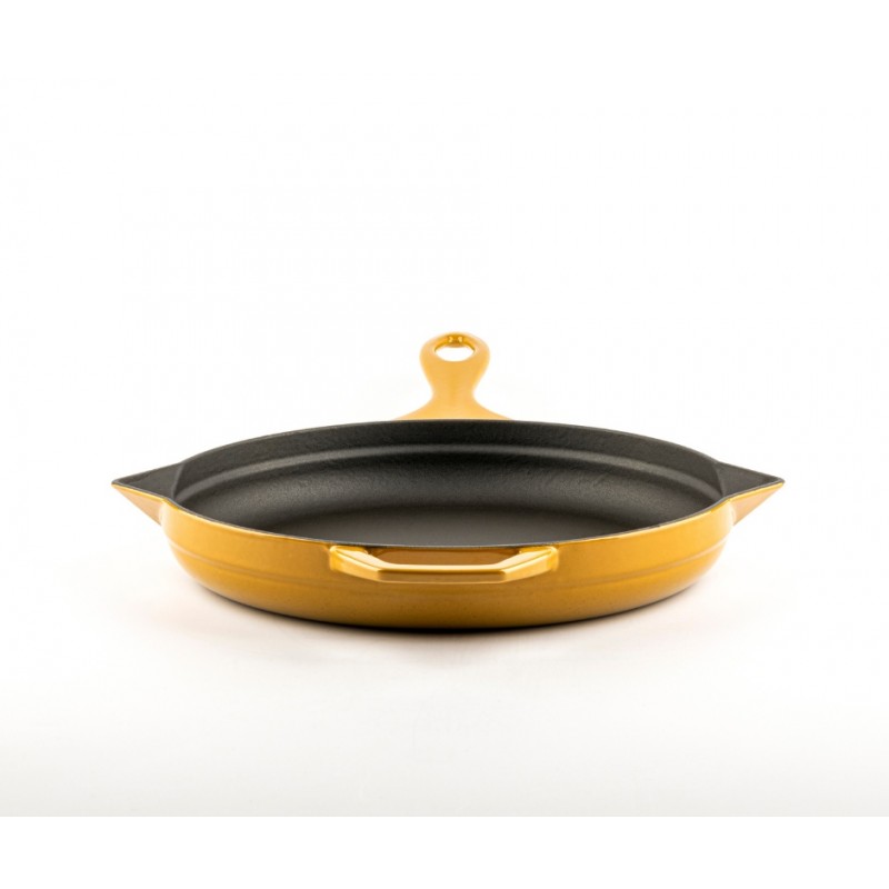 Poêle en fonte émaillée Hosse, Dijon, Ф24cm | Poêle plate en fonte | Poêle en fonte |