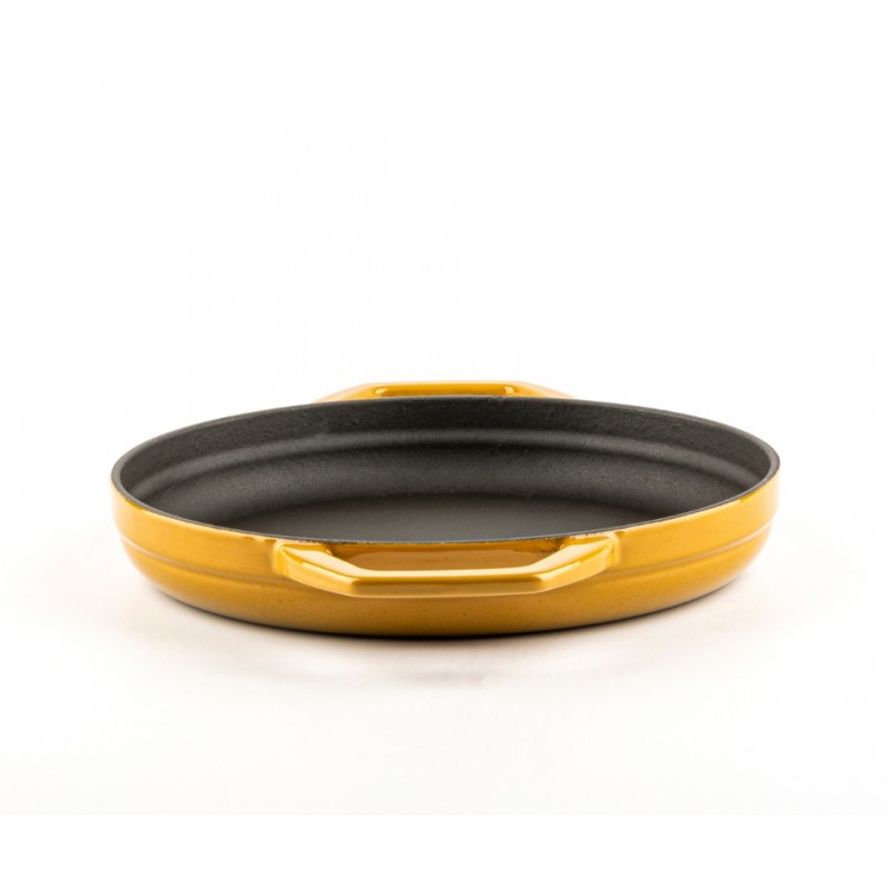 Poêle en fonte avec deux poignées émaillée Hosse, Dijon, Ф22cm | Poêle plate en fonte | Poêle en fonte |