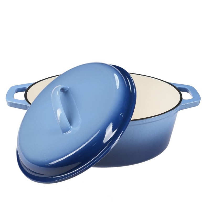Cocotte en fonte émaillée, Bleu, ovale, 33x27см - Comparaison de produits
