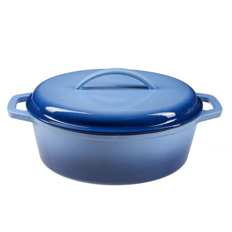 Cocotte en fonte émaillée, Bleu, ovale, 33x27см - Comparaison de produits