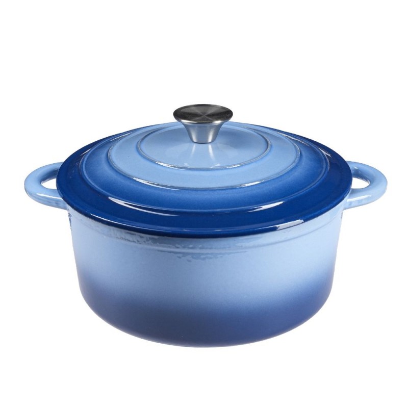 Cocotte en fonte émaillée, Bleu, Ф22 - Comparaison de produits