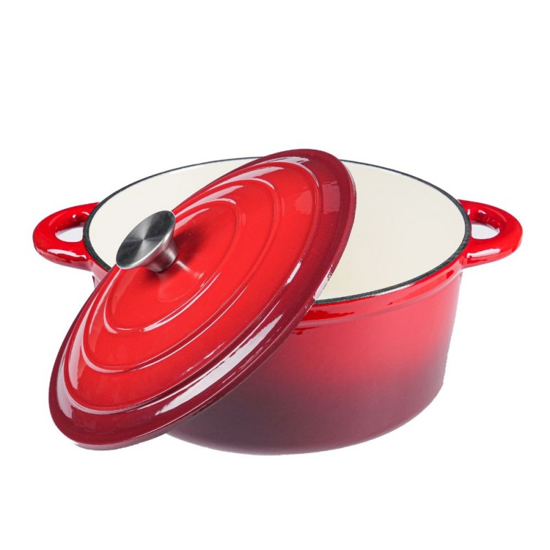 Cocotte en fonte émaillée, Rouge, Ф22 - Comparaison de produits