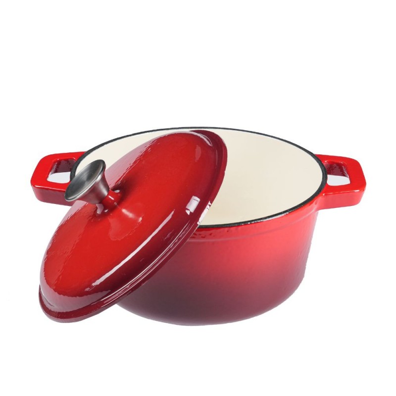 Cocotte en fonte émaillée, Rouge, Ф24 - Comparaison de produits