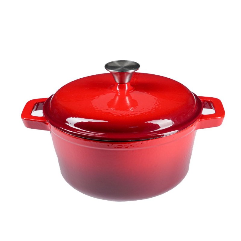 Cocotte en fonte émaillée, Rouge, Ф24 - Comparaison de produits