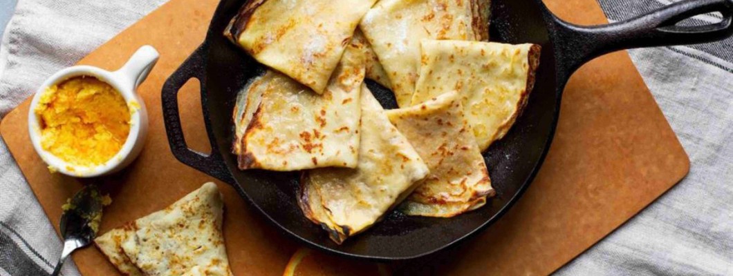 Crêpes au beurre d'orange et au cognac